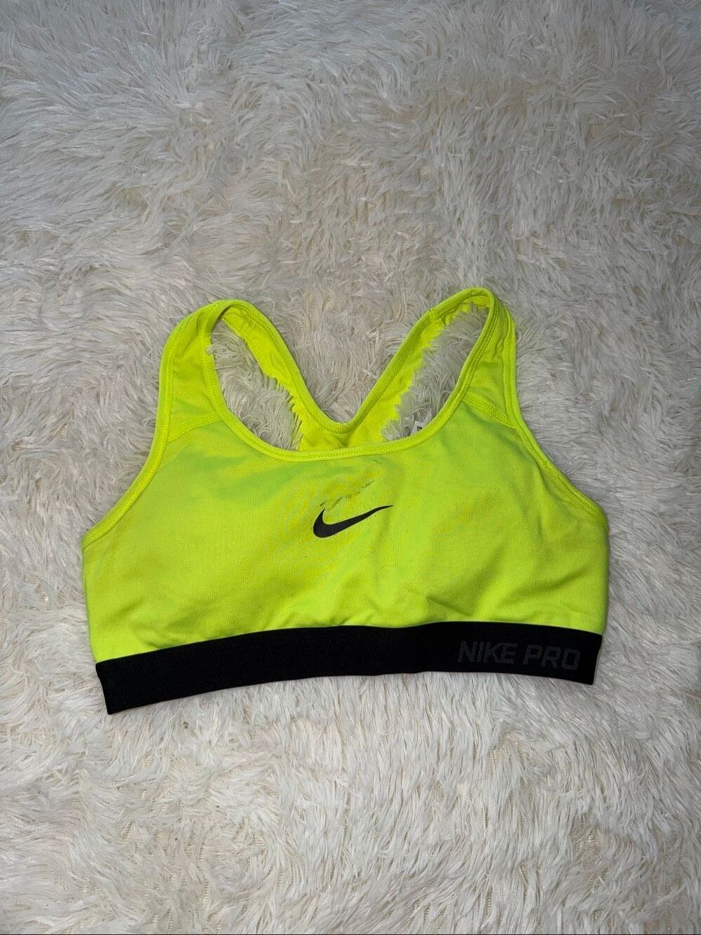 Nike sports bra size S neon yellow